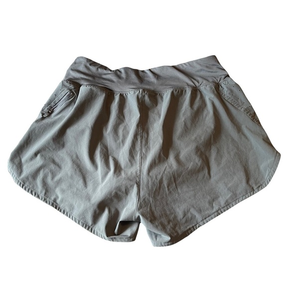 NIKE Women's 3" Eclipse Running Shorts Gray Medium Tie Waist Built In Underwear - Picture 2 of 9